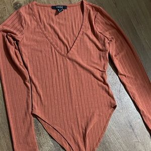 FOREVER21 bodysuit low v cut.